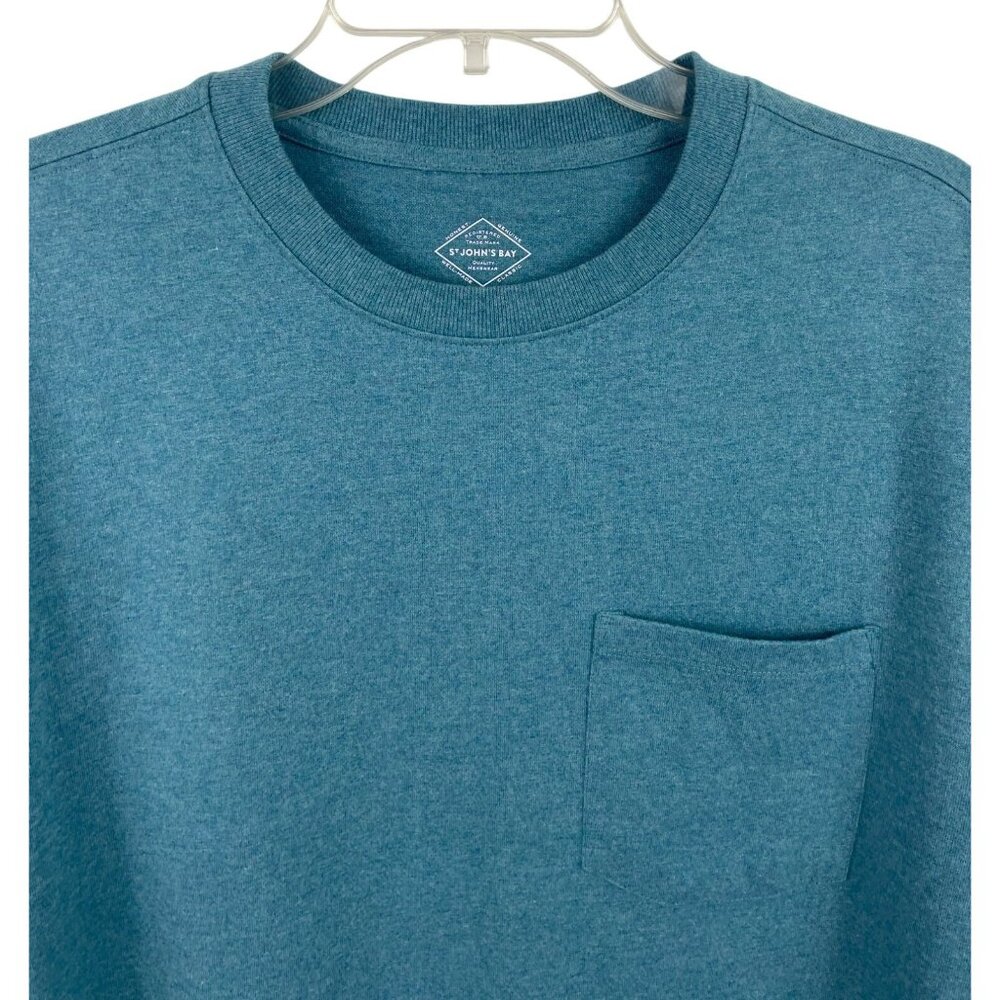 St Johns Bay Blue Long Sleeve Pullover T-Shirt Men’s Size Large - Picture 3 of 6